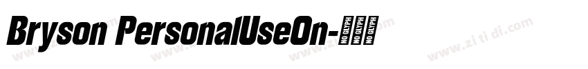 Bryson PersonalUseOn字体转换